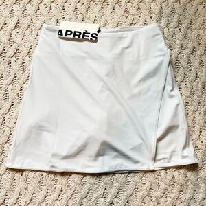 NWT - Apres Actif ‘A’ Game Skort - White Sporty Skort